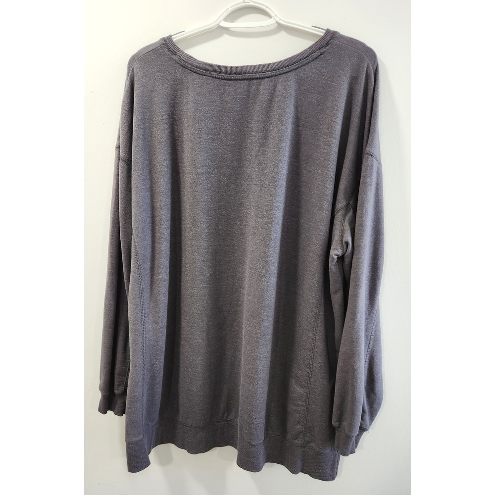 Wildfox Easy Does It Rainbow Graphic Sweatshirt Gray XL Pullover Relaxed Fit - Picture 3 of 7